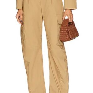 Revolve Wide-Leg Cargo Pants in Tan